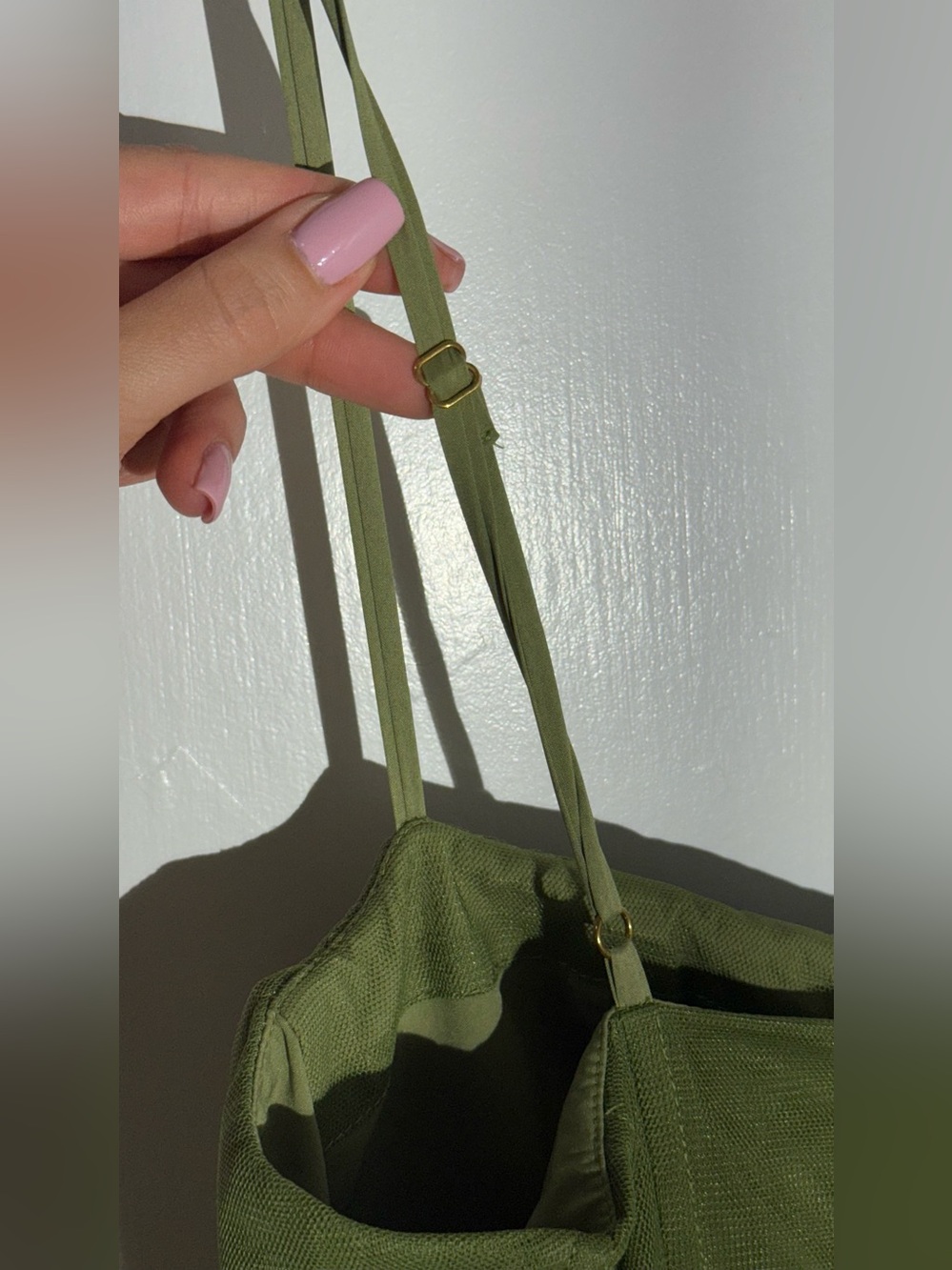 Hutch Anthropologie Olive Green Amara Corset Pleated Tulle Fit Flare Midi Dress - Picture 16 of 16